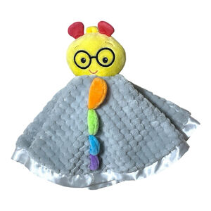 Mary Meyer Baby Einstein Reversible Lovey Cal Peekaboo Caterpillar Satin Trim